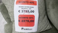 Doimo Salotti Divano Victor PREZZI OUTLET sconto 40%- Divani