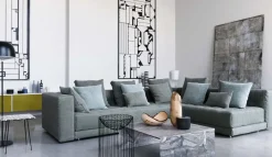 Flou Divano Doze in Tessuto sfoderabile  a prezzo riservato- Divani