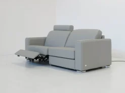 Doimo Salotti Divano Dynamic rcl sx 210 cm pelle in poliuretano   in Offerta Outlet- Divani