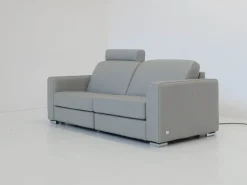 Doimo Salotti Divano Dynamic rcl sx 210 cm pelle in poliuretano   in Offerta Outlet- Divani