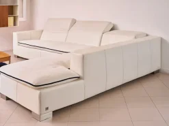 Best Divano Enrico coveri pelle in misto piuma   in Offerta Outlet Divani