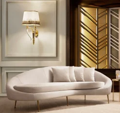 Pedretti A&C Divano Eses bouclette a PREZZO OUTLET scontato del 40%- Divani