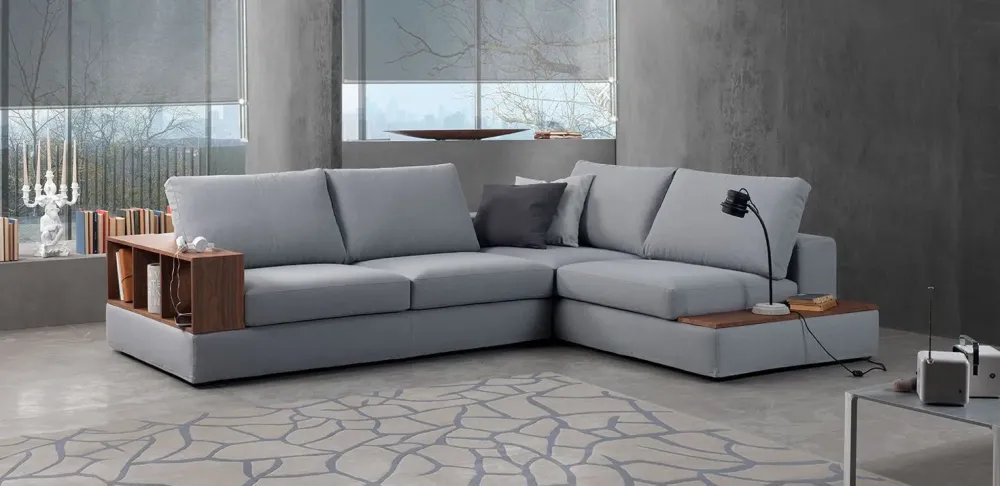 Divano Divano mod-lerroy rivestito in tessuto ad angolo,in promo-sconto del 50% PREZZI OUTLET sconto 50%^Excò Outlet