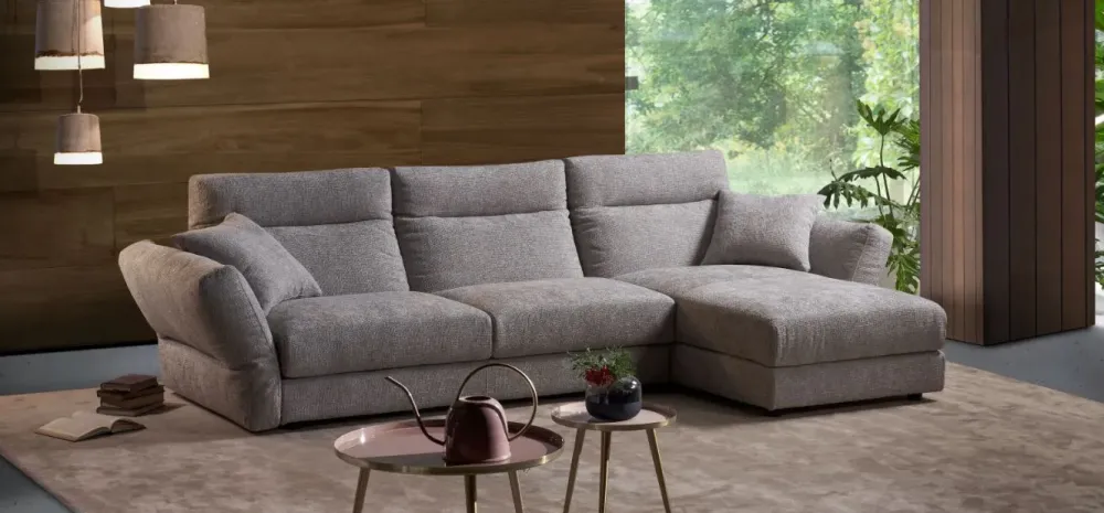 Divano Divano mod.silky rovestito in tessuto con movimento relax in promo-sconto del 50% PREZZI OUTLET sconto 45%^Excò New