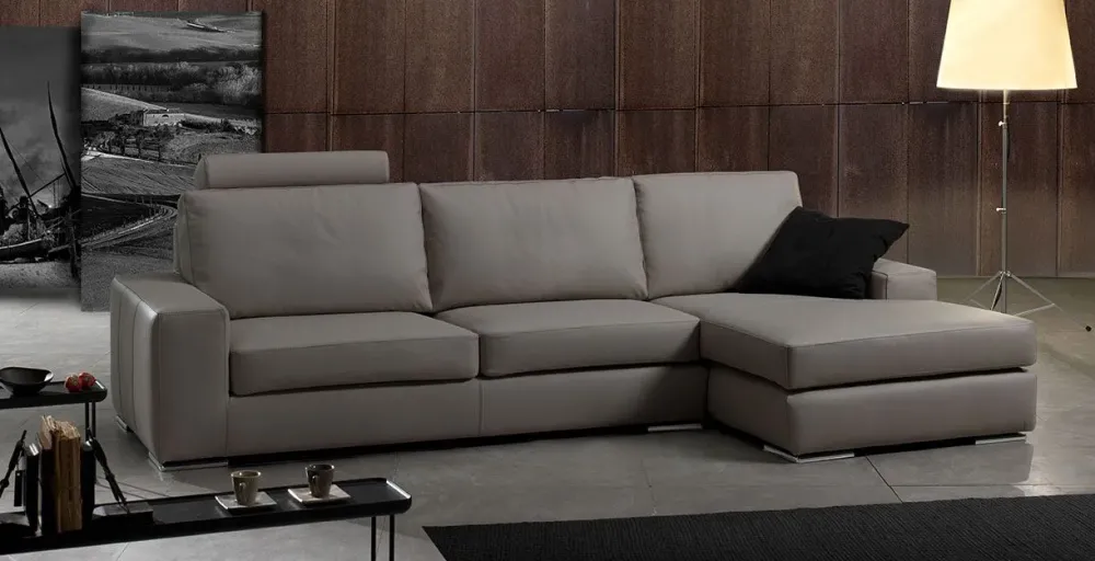 Divano Divano mod.simon rivestito in pelle fiore in promo-sconto del 50% PREZZI OUTLET sconto 50%^Excò New