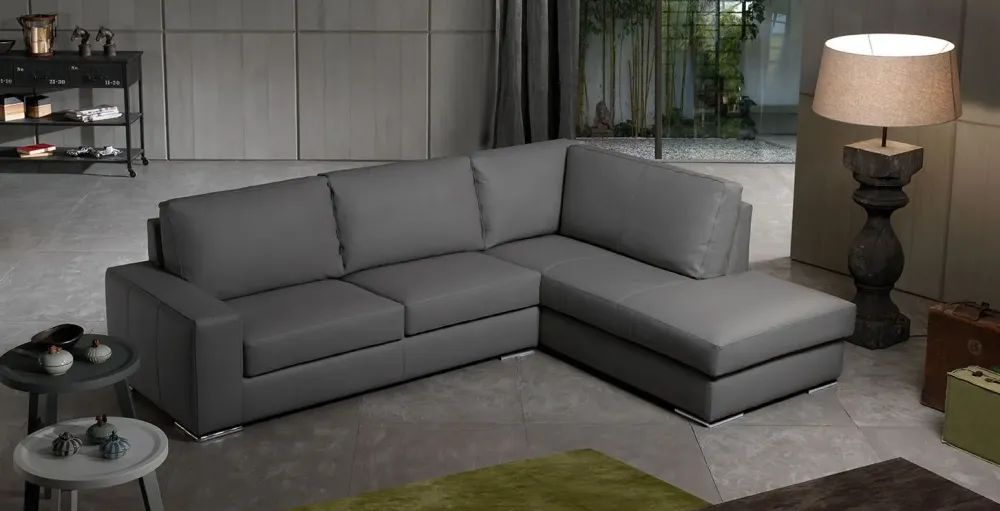 Divano Divano mod.simon rivestito in pelle fiore in promo-sconto del 50% PREZZI OUTLET sconto 50%^Excò New