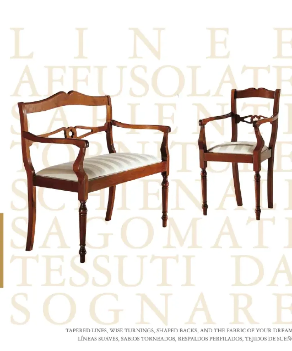 Divano F428/i di in stile classico in Offerta Outlet^Falegnameria Italiana Outlet