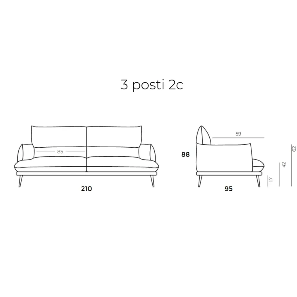 Egoitaliano Divano Funny-1 microfibra in poliuretano in Offerta Outlet- Divani