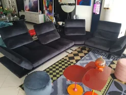 Divano in Microfibra stile design modello Chamonix scontato - 49%^Nicoletti Home Outlet