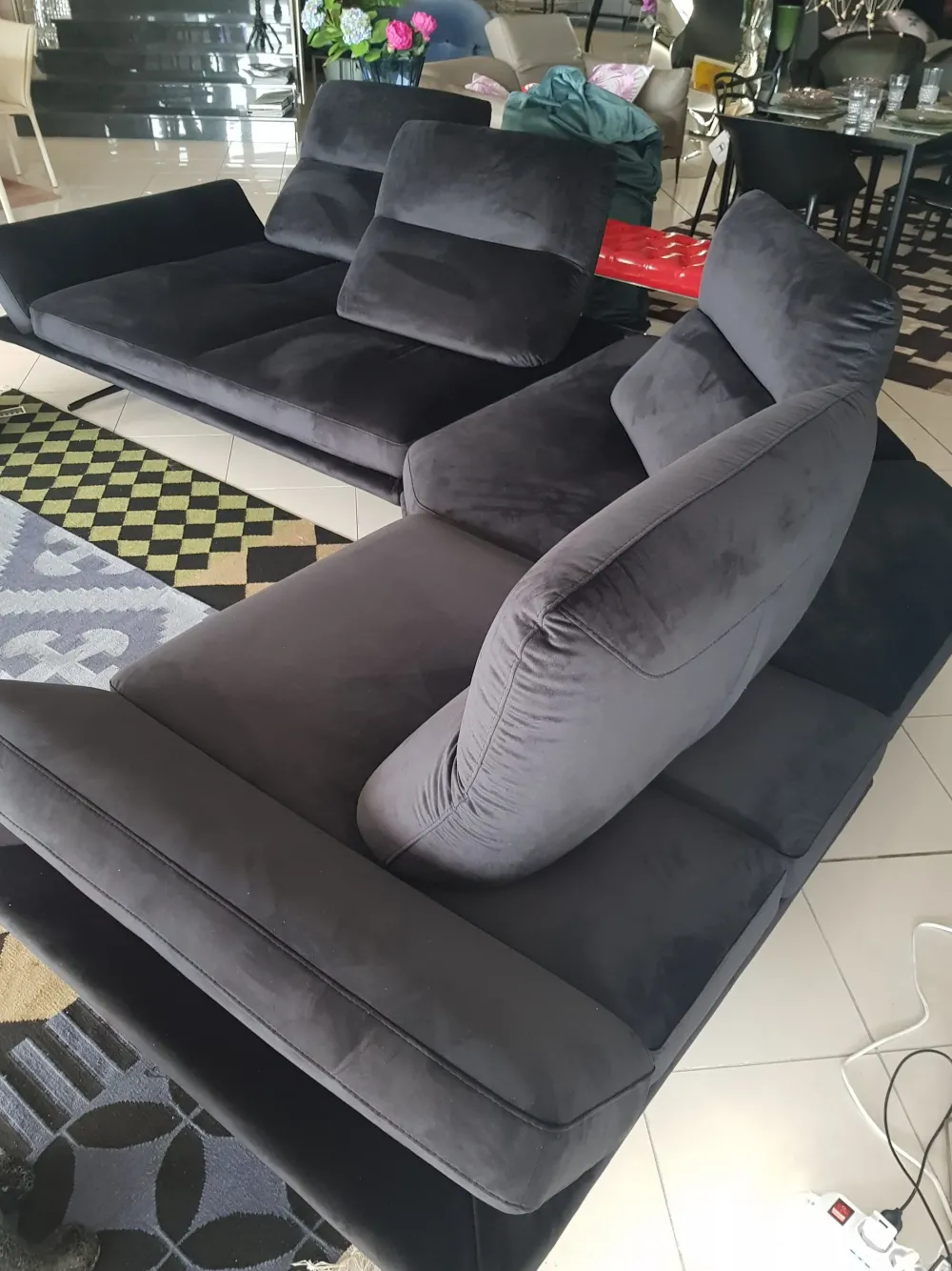 Divano in Microfibra stile design modello Chamonix scontato - 49%^Nicoletti Home Outlet