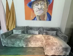 Divano in Tessuto stile design modello Divano ciniglia scontato - 65%^ZR