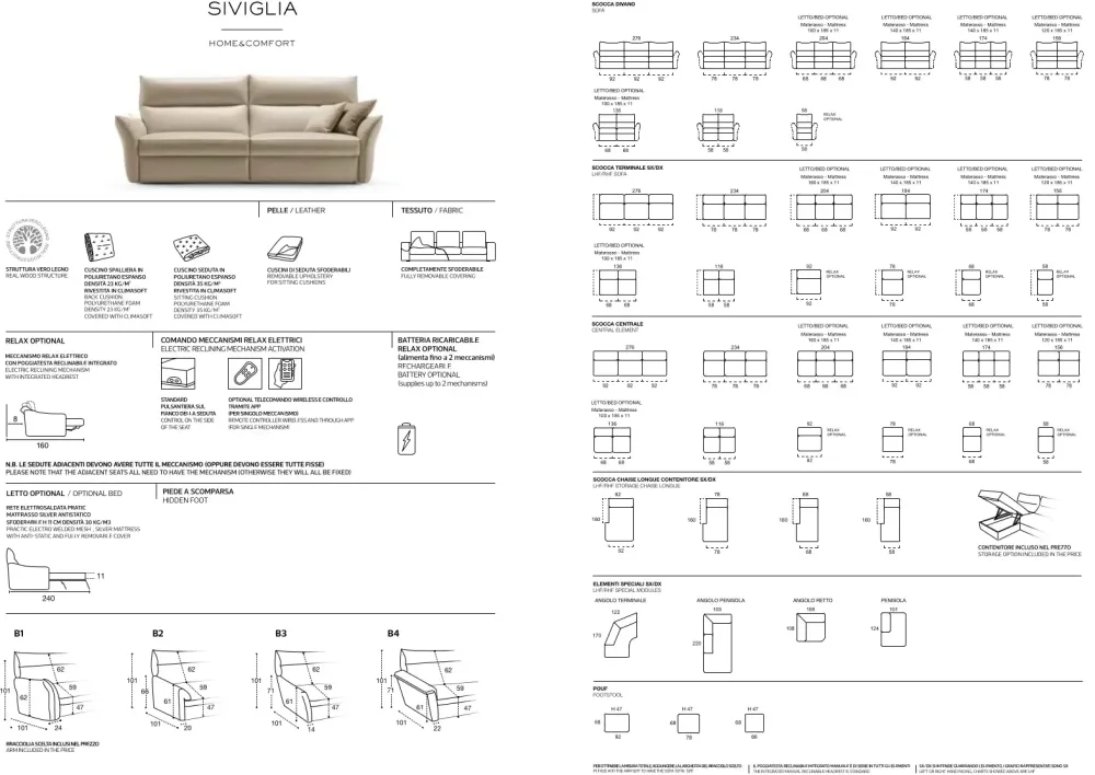 Rosini Divano in Tessuto stile design modello Siviglia scontato - 30%- Divani