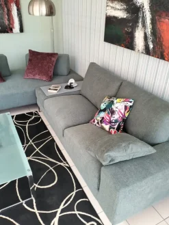 Biba Salotti Divano in Tessuto stile design modello Tangram silver scontato - 42%- Divani