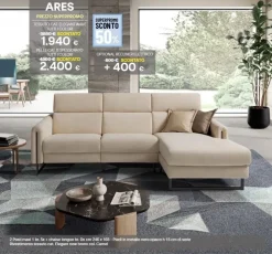 Sale Divano in Tessuto stile moderno modello Ares scontato - 50% Divani