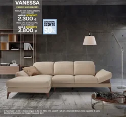 Divano in Tessuto stile moderno modello Vanessa scontato - 50%^Sofangel Clearance