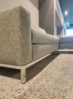 Clearance Divano Letto con penisola Divano letto luxury tessuto firmato alessandro bini di a prezzo scontato Divani