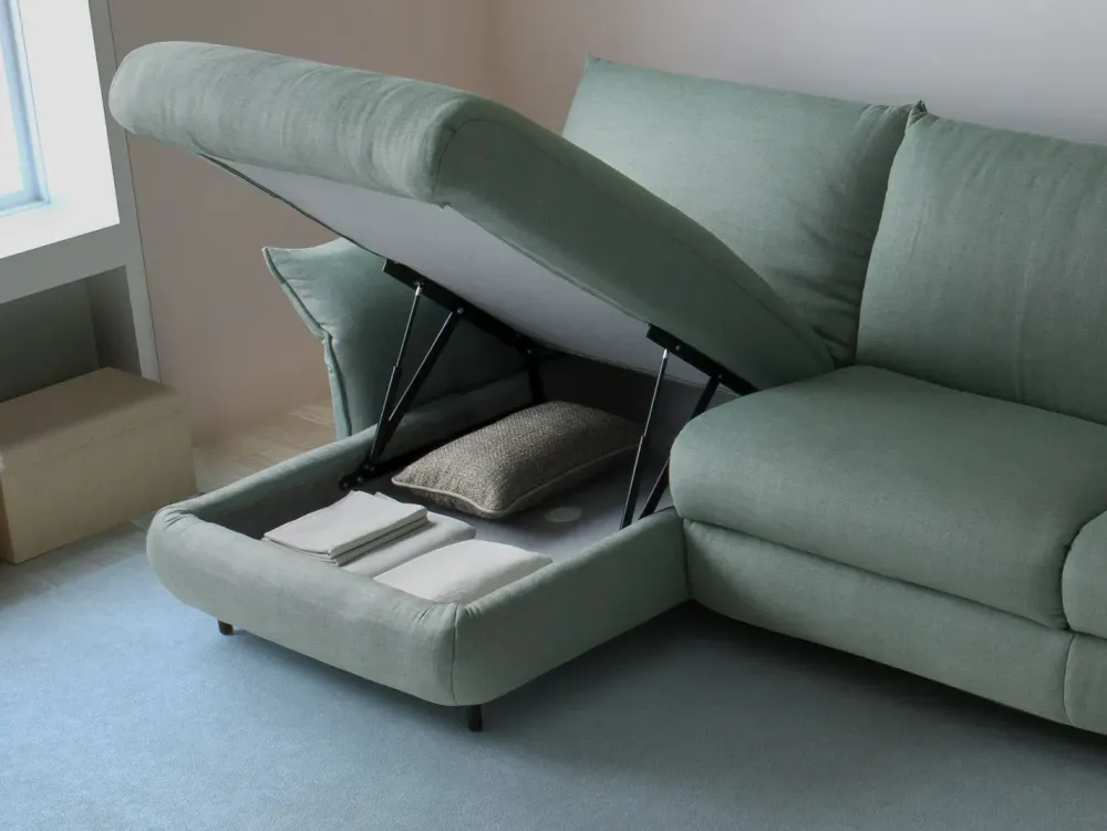 Diotti.com Divano Letto con penisola Dover outlet di a prezzo ribassato- Divani