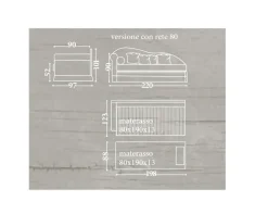 Clearance Divano letto Divano letto completo di materassi  e coperte in Tessuto a 2670€ Divani Letto|Divani