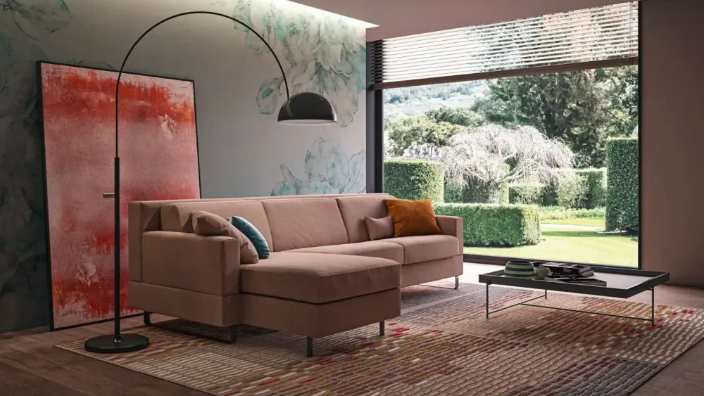 Doimo Salotti Divano letto in stile Design Con contenitore a prezzi outlet- Divani Letto|Divani