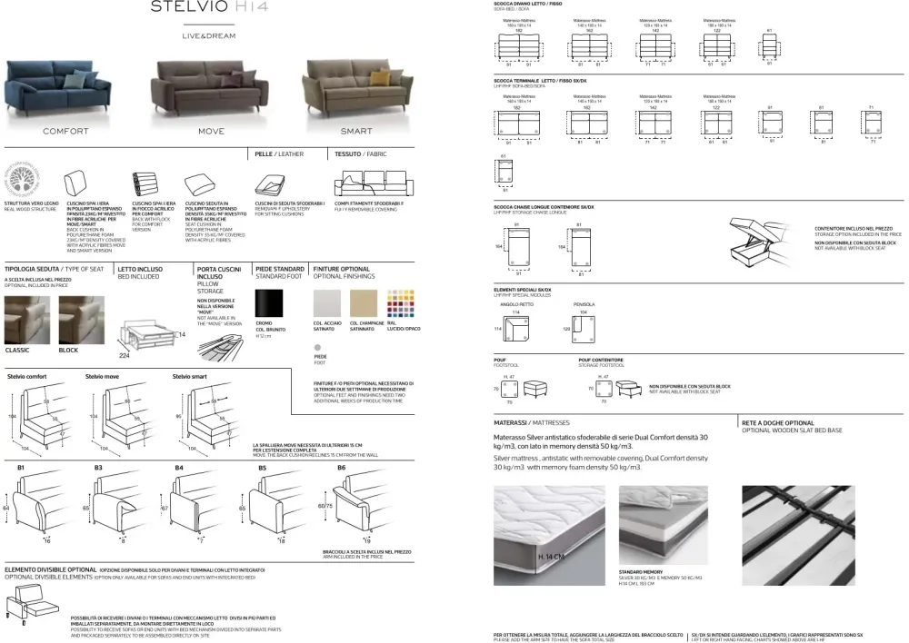 Rosini Divano Letto modello Stelvio di in offerta- Divani Letto|Divani