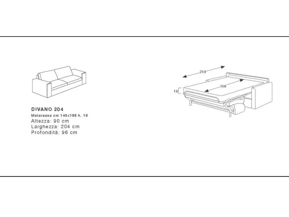 Divano letto Russel a prezzo scontato^Excò Clearance