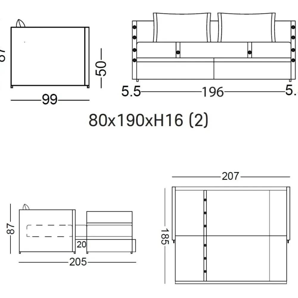 Outlet Divano letto tessuto in poliuretano a prezzo Outlet Divani|Divani Letto
