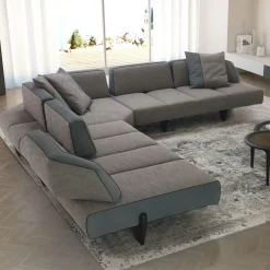 Diotti.com Divano Leyton outlet tessuto in poliuretano   a prezzo Outlet- Divani