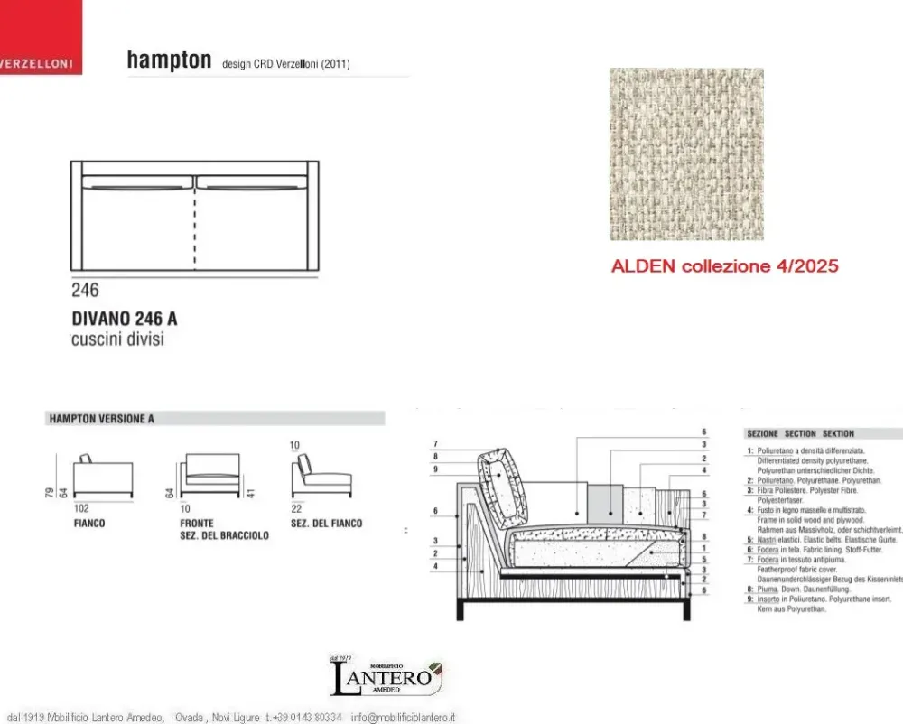 Sale Divano Lineare Divano hampton in Offerta Outlet a 4000€ Divani