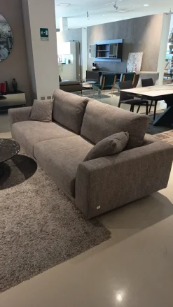 Outlet Divano Lineare in Tessuto sfoderabile  Norman  di Divani