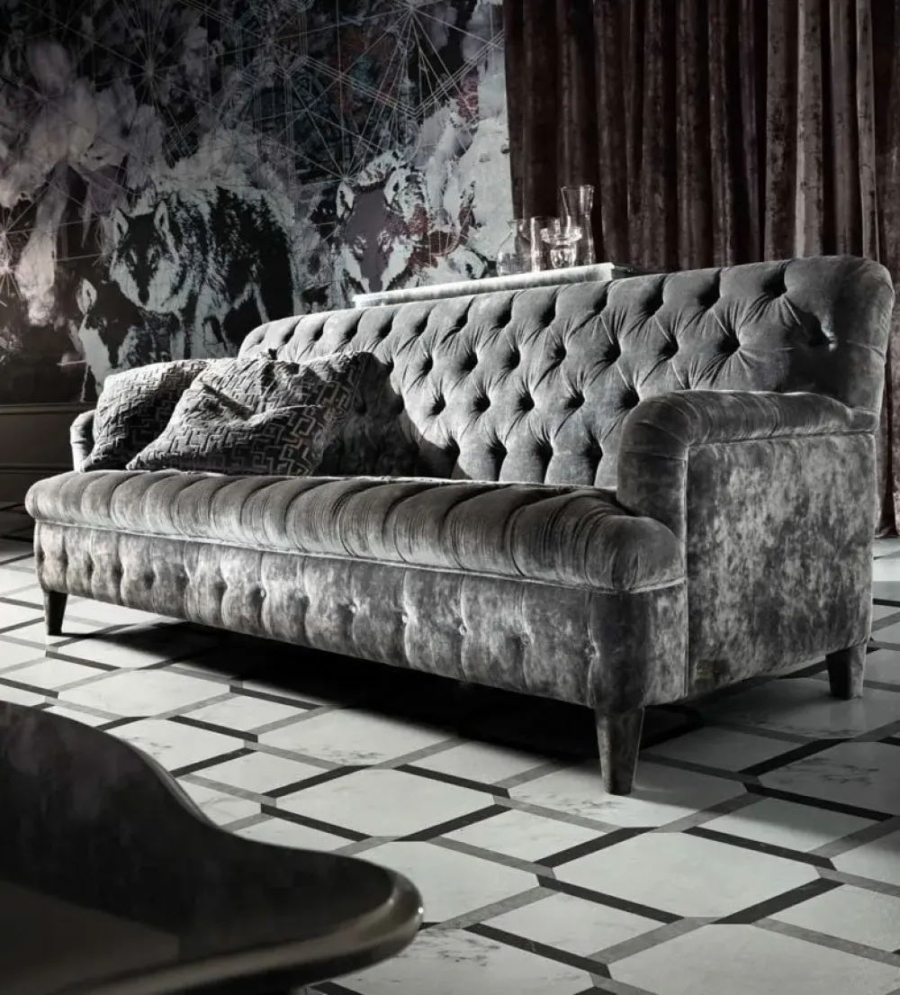 Online Divano Luxury memory velluto artigianale vari colori OFFERTA OUTLET Divani