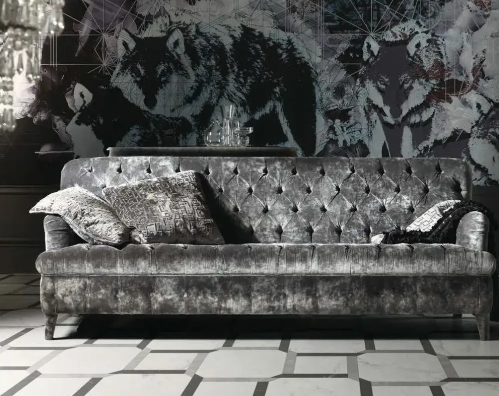 Online Divano Luxury memory velluto artigianale vari colori OFFERTA OUTLET Divani