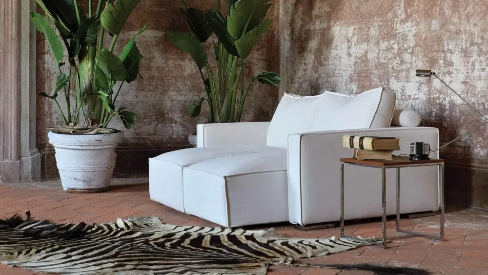 Family Bedding Divano Manhattan tessuto in misto piuma in Offerta Outlet- Divani