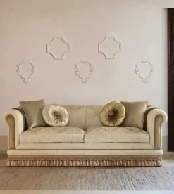 Md work Divano manzoni classico memory in Tessuto a prezzo scontato- Divani