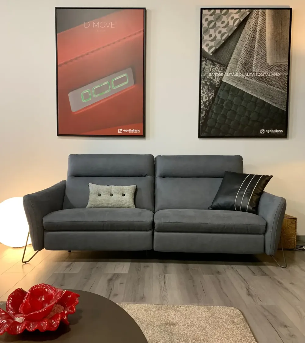 Discount Divano moderno microfibra Gaia-2-relax di con sconto del - 40% Divani