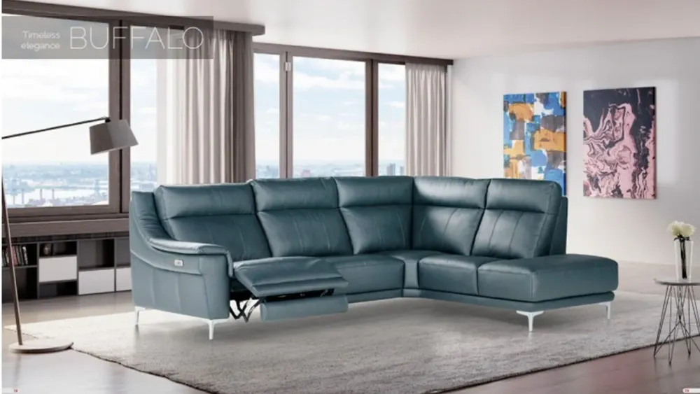 Divano moderno pelle Buffalo di con sconto del - 48%^Nicoletti Home New