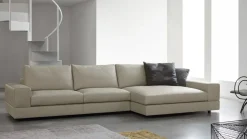 Doimo Salotti Divano moderno pelle Vision di con sconto del - 35%- Divani