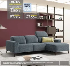 Divano moderno tessuto Altea di con sconto del - 50% Divani