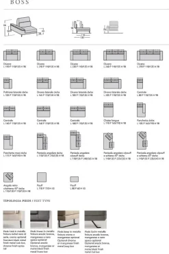 Divano moderno tessuto Boss di con sconto del - 35% Divani