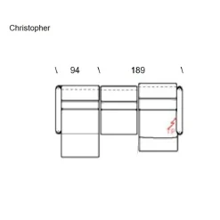 Divano moderno tessuto  christopher di con sconto del - 48%^Le Comfort Best