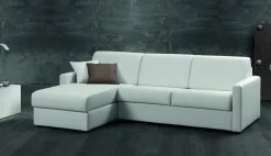 Excò Divano moderno tessuto Divano-letto mod.dodò con chaise-longue rivestito in tessuto scontato del 50% di con sconto del - 50%- Divani Letto|Divani