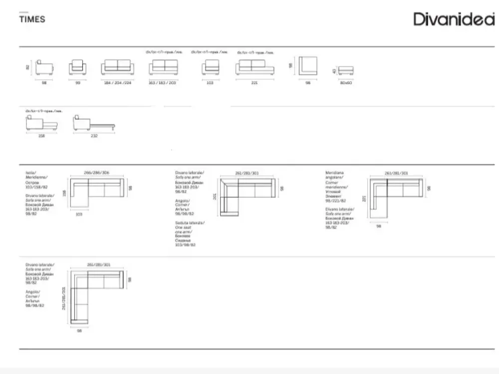 Discount Divano Moderno Times con Grandi a prezzo riservato Divani