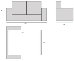 Artigianale Divano Moire di in stile moderno in Offerta Outlet- Divani Letto|Divani