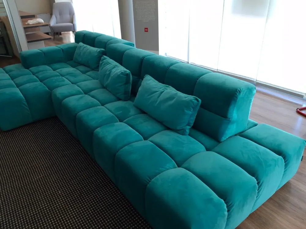 Febal Divano Navigli tessuto in poliuretano in Offerta Outlet- Divani