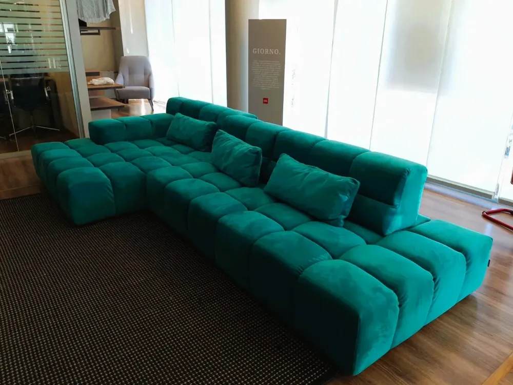 Febal Divano Navigli tessuto in poliuretano in Offerta Outlet- Divani