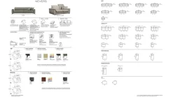 Divano Nevers di in stile design a prezzo scontato^Rosini