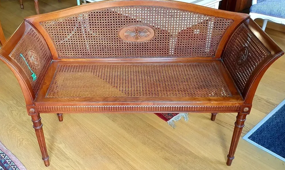 Divano Paglia vienna con cuscino in Tessuto a prezzo ribassato^Artigianale Sale