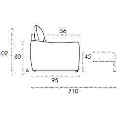 Best Divano Pavarotti in Tessuto sfoderabile  di scontato 43% Divani Letto|Divani