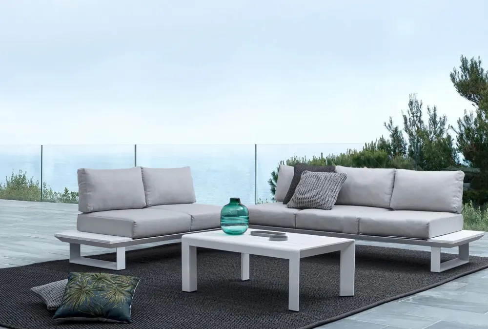 Bizzotto Divano per l'esterno Konnor bianco a marchio a prezzo ribassato- Divani Da Giardino