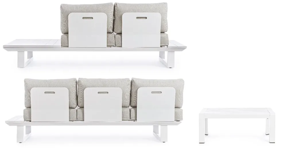 Bizzotto Divano per l'esterno Konnor bianco a marchio a prezzo ribassato- Divani Da Giardino