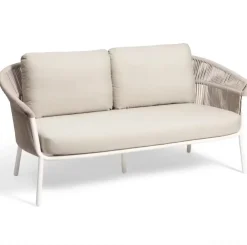 Sale Divano per l'esterno modello Set lak bianco/beige SCONTATO Divani Da Giardino